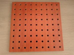 Wholesale Polyester Fiber Rock Wool Perforated Wood Acoustic Panels For Cinema / Museum from china suppliers
