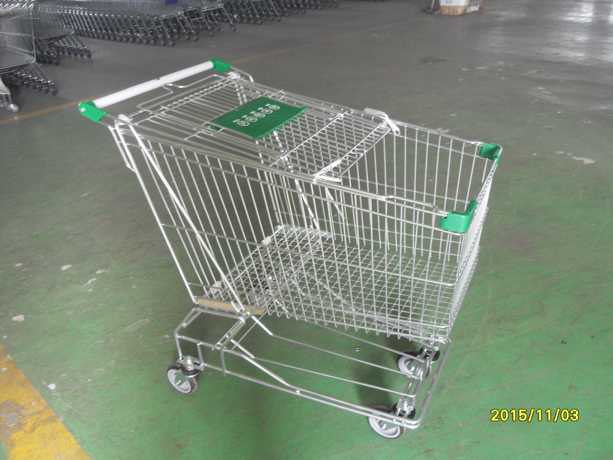 Wholesale Asian Style 180 Liter Steel Wire Shopping Trolley With Handle Logo from china suppliers