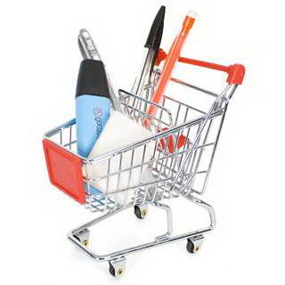 Wholesale Retail Shop Equipment heavy duty shopping cart with red plastic advertisement board from china suppliers