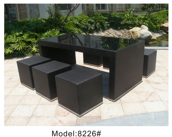 Wholesale Outdoor rattan wine bar set-8226 from china suppliers