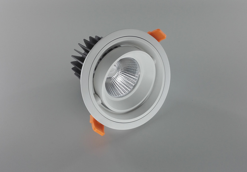 Wholesale Matt Black Recessed Adjustable COB LED Down Light 32W / Round LED Downlight from china suppliers