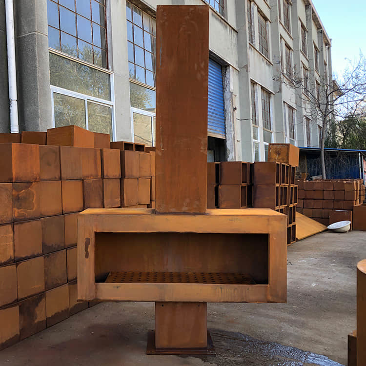 Wholesale 120cm Corten Steel Fire Pit Rustic Red 47 Inch Corten Steel Outdoor Fireplace from china suppliers