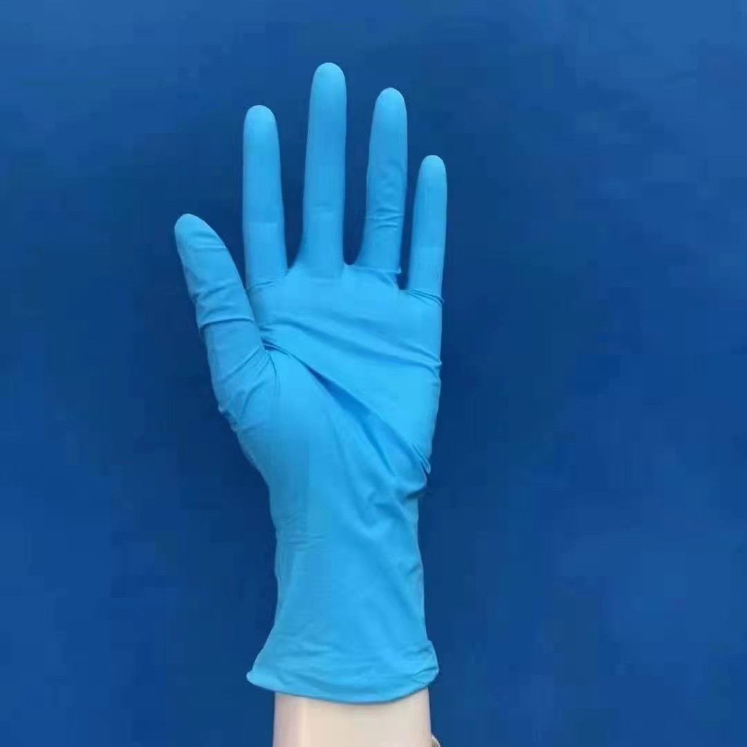 Quality Disposable gloves blue hospital-specific nitrile material three sizes for sale