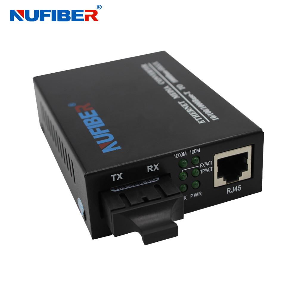 Wholesale 10 100 1000M SM 1310nm 20km SC Fiber Optic Media Converter from china suppliers