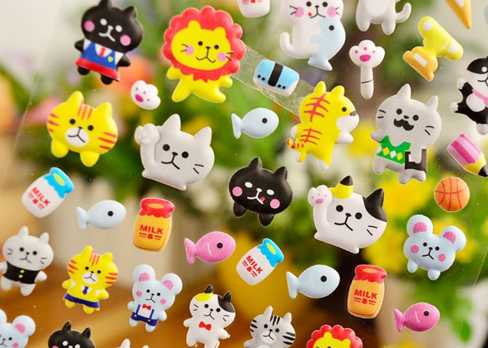 Wholesale Vinyl 3D Puffy Stickers , Mini Puffy Animal Stickers OEM / ODM Service from china suppliers