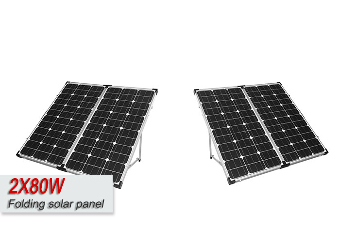 Wholesale 2 X 80W Portable 12v Solar Panel , Easy Carrying Folding Solar Panels For RV from china suppliers