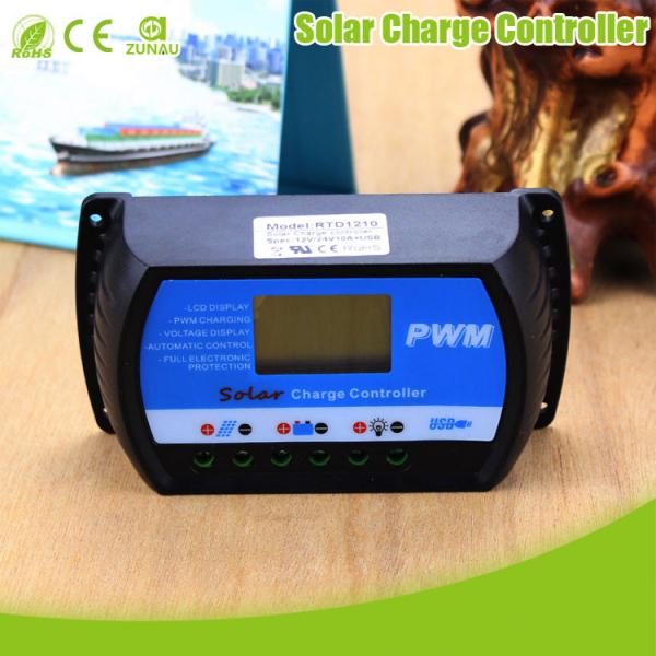 Quality ZUNAU 12V/24V LCD display 30A PWM charge controller solar panel charge controller for sale