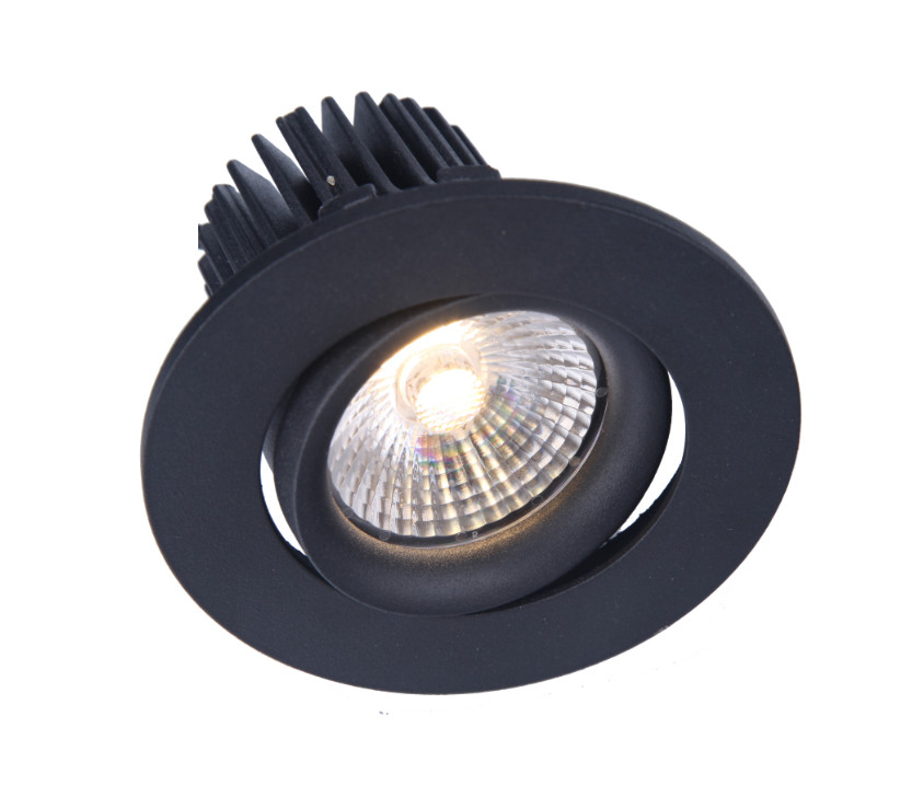 Wholesale 5W Adjustable IP54 Black / White Housing COB LED Spotlight Recessed Anti Glare from china suppliers