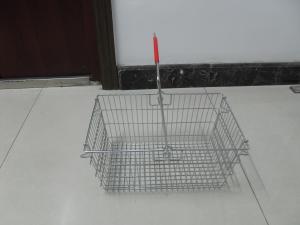 Wholesale Wire Metal Shopping Basket With Single Handle For Supermarket And Store 28L from china suppliers