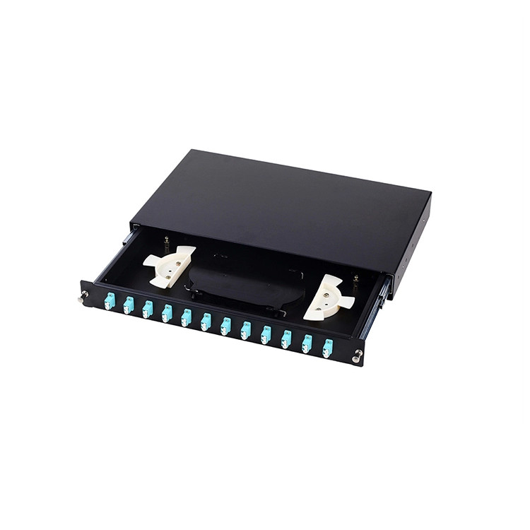 Wholesale Fiber Optic Patch Panel Networking ODF 1U 19 Inch 24 Ports Large Capacity from china suppliers