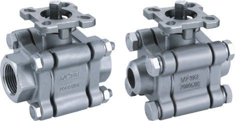 3-pc stainless steel ball valve full port 2000wog BSPP NPT ISO-5211 DIRECT