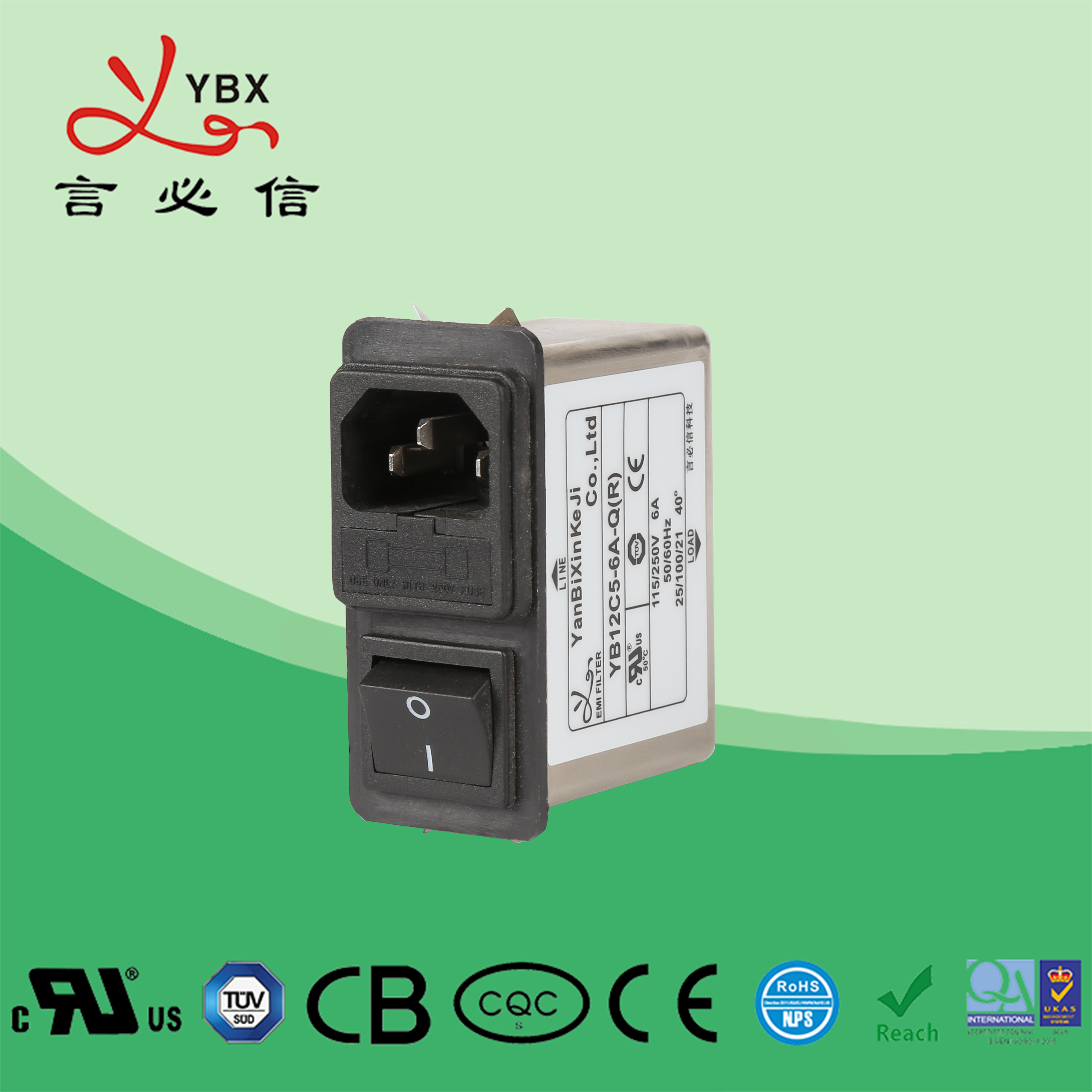 Wholesale Yanbixin Commercial Inline EMI Filter With Fuse Switch Long Working Lifespan from china suppliers
