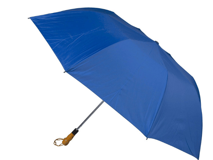 Wholesale Wind Resistant Folding Golf Umbrella Dark Blue Pouch Black 2 Section Metal Frame from china suppliers