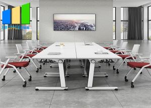 Wholesale 1600mm Mobile Foldable Office Desk School Training Room Table With Storage Layer from china suppliers