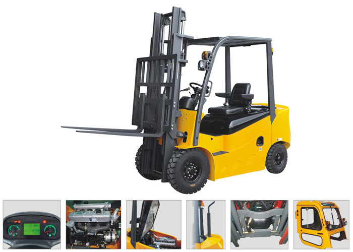 Wholesale Pneumatic Tyres Four Wheel Forklift 3 Ton 2350mm Turning Radius Comfortable Operation from china suppliers