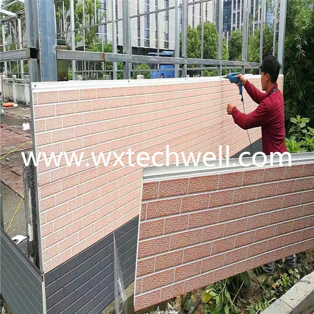 Wholesale 16x380mm PU Exterior Decoration Metal Siding Sandwich Panel Machine from china suppliers