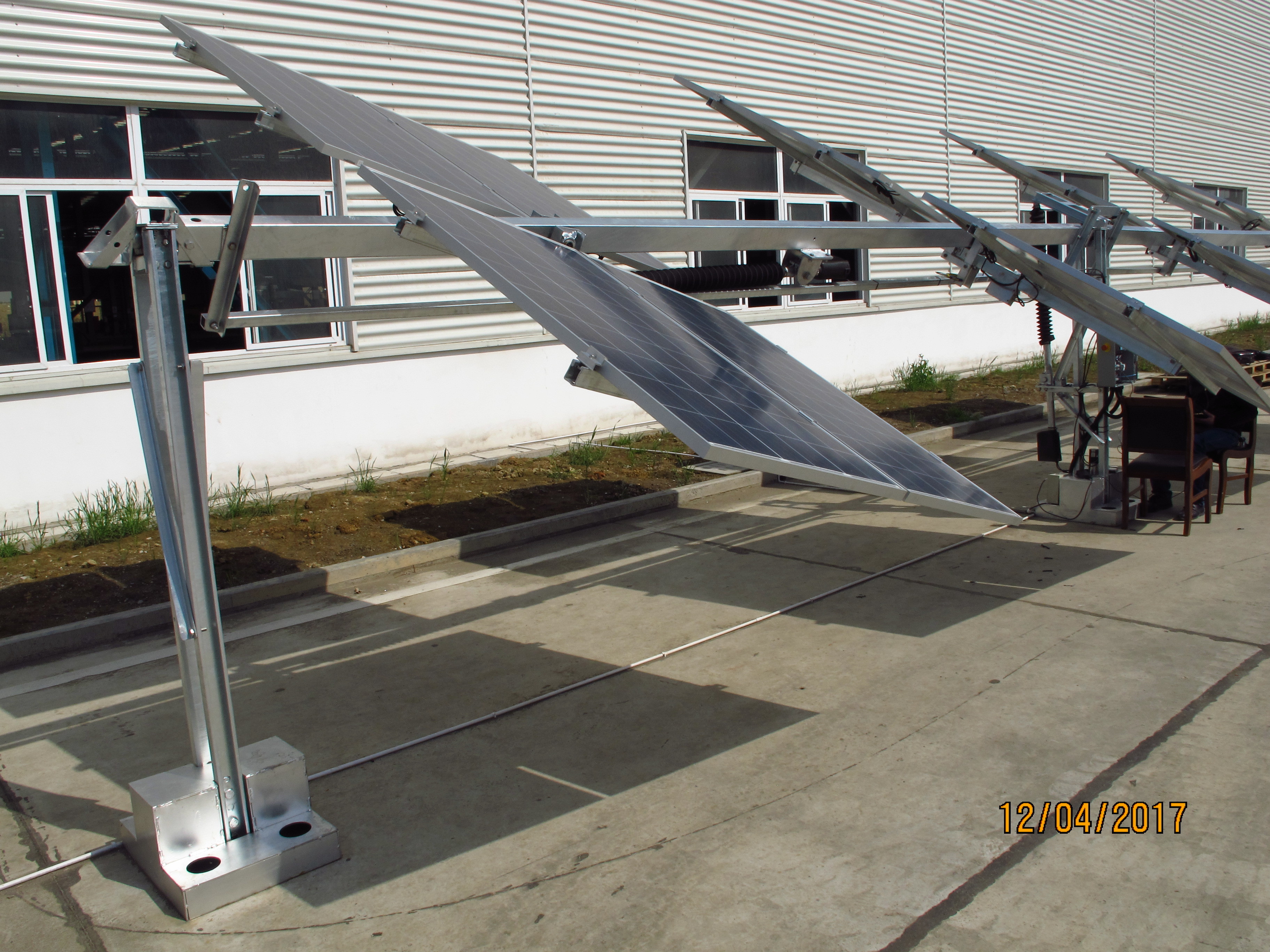 Quality Hot Rolled Coils Solar Panel Mounting Structure Double Axis Tracker System for sale
