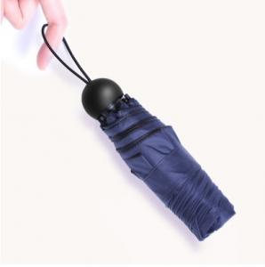 Wholesale Self Fabric Pouch Plastic Handle Mini Folding Umbrella Semi - Automatic Control from china suppliers