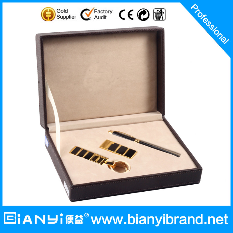 Wholesale Custom boxed corporate pen keychain men gift set from china suppliers