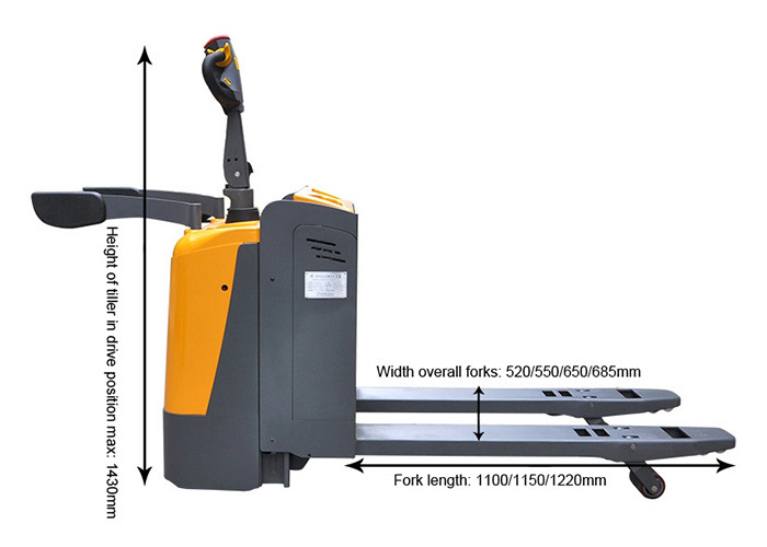 Wholesale AC Electric Automatic Pallet Jack With 2000kg Capacity And Stand On Platform from china suppliers