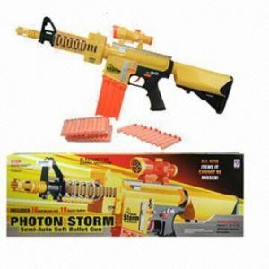 Wholesale B/O Semi-automatic Soft Bullet Gun with 20 Darts, Super-Speed Hot Wheel and Photon Storm from china suppliers
