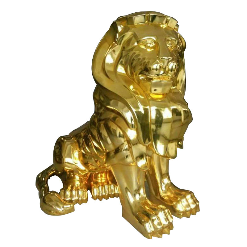 Wholesale Rohs Gold Electroplating Service , Lion Sculpture Electroplating Resin Prints from china suppliers