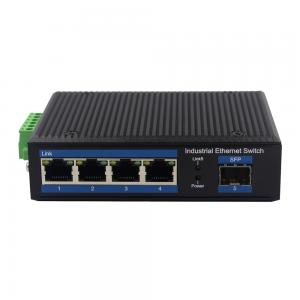 Wholesale Din Rail 10/100/1000M 4 UTP To SFP Slot Media Converter 24V from china suppliers