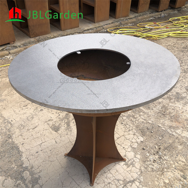 Wholesale Corten water fire pit portable corten steel fire pit bbq grills outdoor rust corten bbq pit from china suppliers