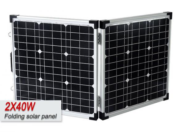 Quality 12 Volt Portable PV Panels With Mono Cell , 80W Foldable Solar Panel For Caravans for sale