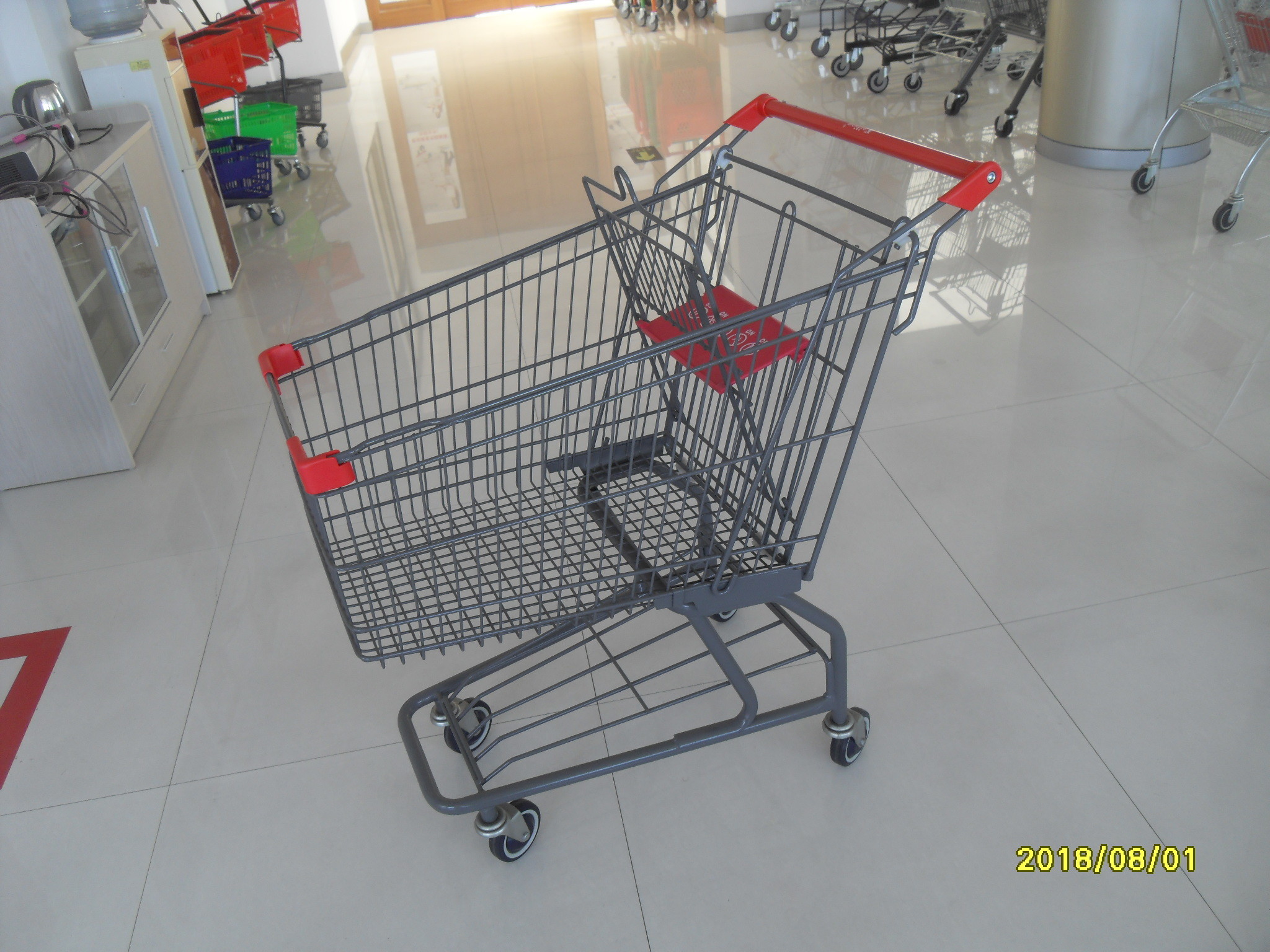 Wholesale Custom Logo Grocery Shopping Trolley For Metallic Distribute Store 125L from china suppliers