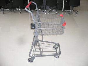 Wholesale Q195 Low carbon steel single basket Shopping cart with metal base in color powder finish from china suppliers