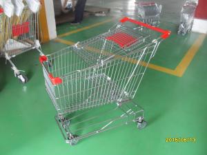 Wholesale 125L Supermarket Shopping Trolley , American Baby Seat Wheeled Shopping Cart from china suppliers