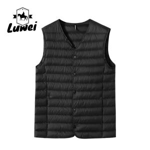 Wholesale V Neck Bubble Vest Jacket Polyester Lightweight Outdoor Sport Waistcoat from china suppliers