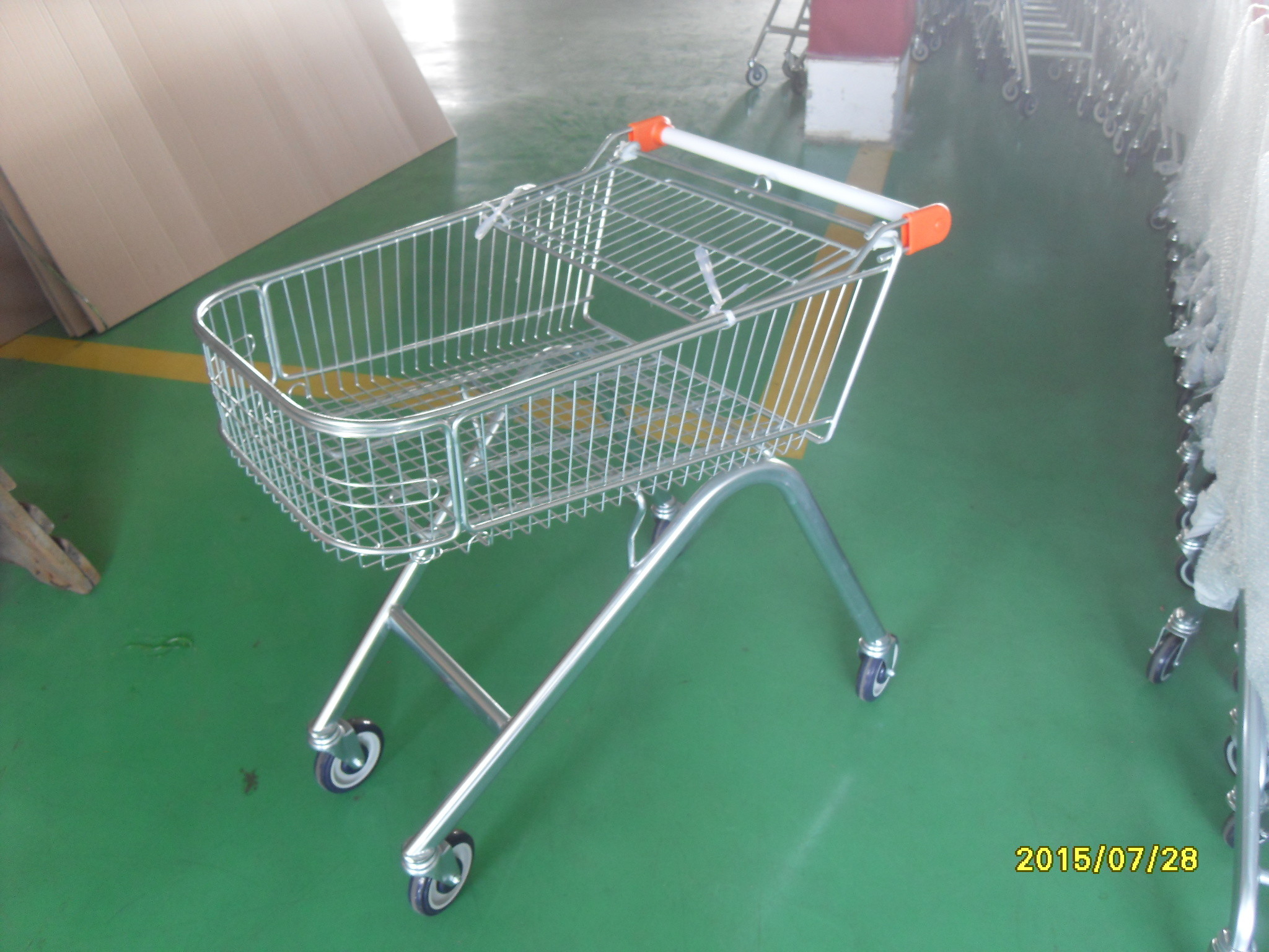 Wholesale European Style 71L Shopping Trolley Cart Metal With Swivel Casters from china suppliers