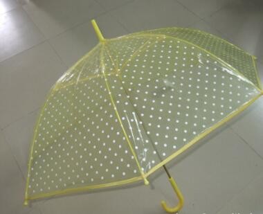 Wholesale POE Compact Clear Foldable Bubble Umbrella Automatic Open White Hook Handle from china suppliers