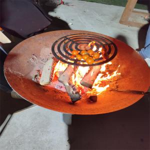 Wholesale Customized  Metal Stamping Garden Corten Steel Firepit Eco Friendly from china suppliers