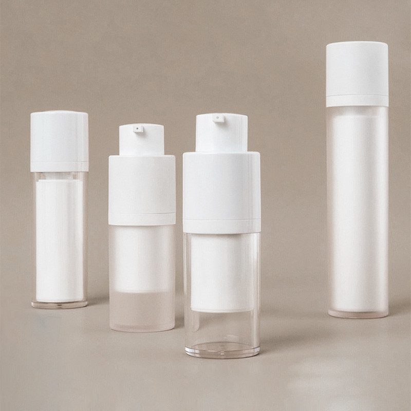 China Airless Cosmetic Non Spill Cream Pump Bottle Travel Dispenser Refillable Containers on sale