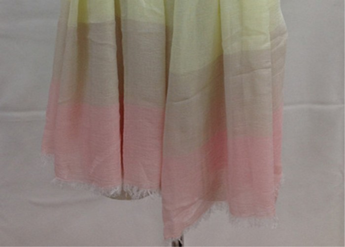 Wholesale Chinese factory frayed three colors ombre lightweight scarf 100% Viscose 100*195cm spring summer autumn sun protection from china suppliers