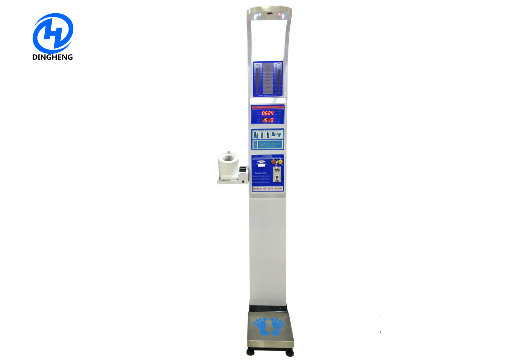 Wholesale Coin medical  height weight scales with blood pressure and pluse for pharmacy from china suppliers