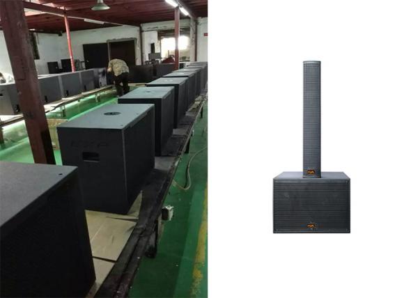 500W 4 X 6 Inch Portable Sound System Column Speaker With Black Paint