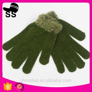 Yiwu Wholesale Online Shopping Winter Special Colorful Fleece Violet Ladies Gloves 8*20cm 37g 95%Acrylic  5%Spandex
