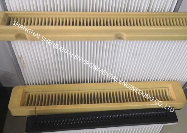 Quality Flat Type High Flow Panel Pleated Filter Cartridge 500 mm Flange Width For Cement Silo Top for sale