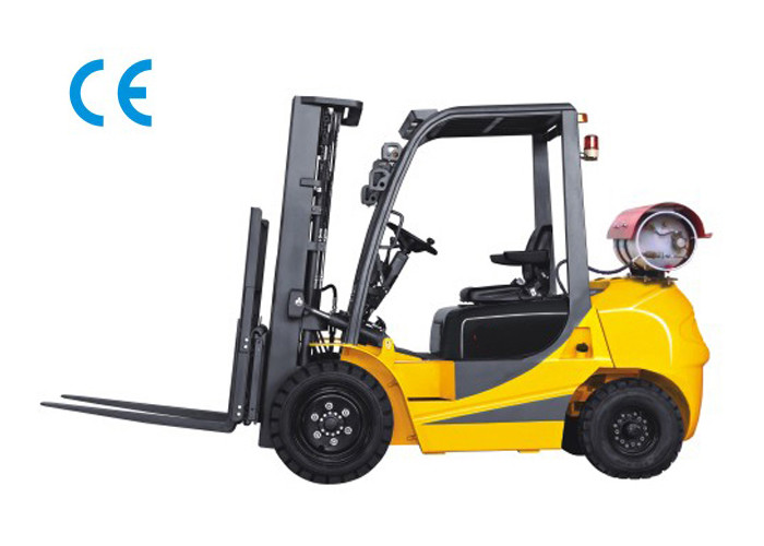 Buy cheap Dual Fuel Four Wheel Forklift 3000kg Capacity With Engine Protection Lock from wholesalers