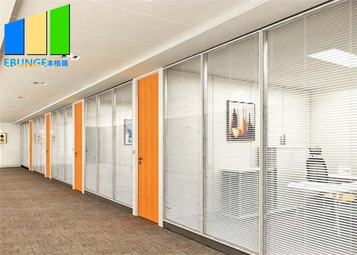 Wholesale Demountable Soundproof Office Partition Double Glass Fixed Partition Walls With Aluminum Frame from china suppliers