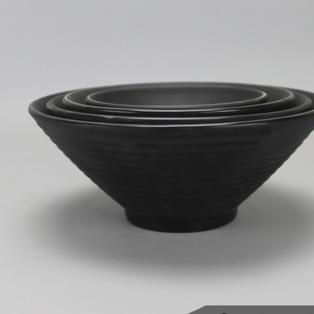 Wholesale Simple Black Melamine Soup Bowl for Large Ramen Noodle from china suppliers