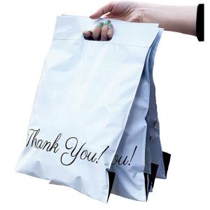 Wholesale Waterproof Thank You 12 X 15.5 Poly Mailers , Handled Poly Mailing Bag from china suppliers