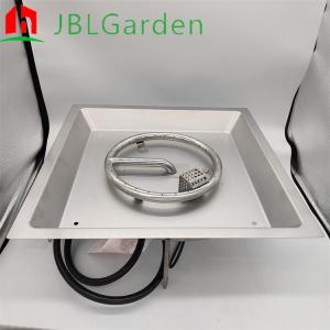 Wholesale Silver Stainless Steel Square Fire Pit Burner Pre Rusted from china suppliers