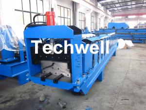 Wholesale Metal Top Ridge Tile Roll Forming Machine With 15 Forming Stations , PLC Control System from china suppliers