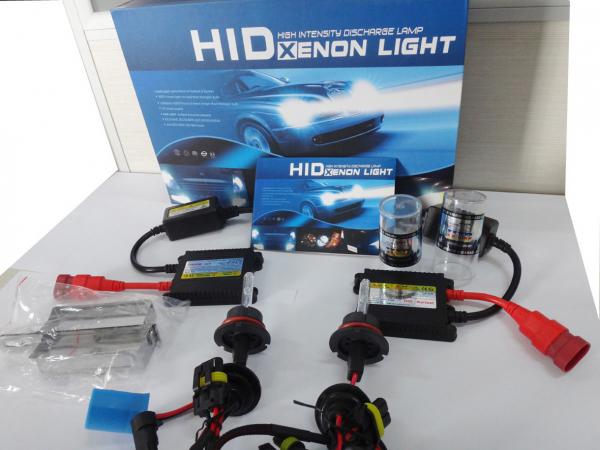 Quality DC 35w 9007 hid xenon kit (slim ballast ) color box packing (black and red wire) for sale
