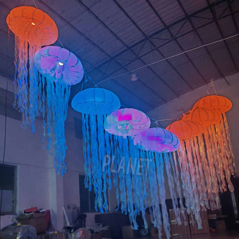 Wholesale Colourful Inflatable Jellyfish Balloon Hanging LED Light With Christmas Decoration from china suppliers